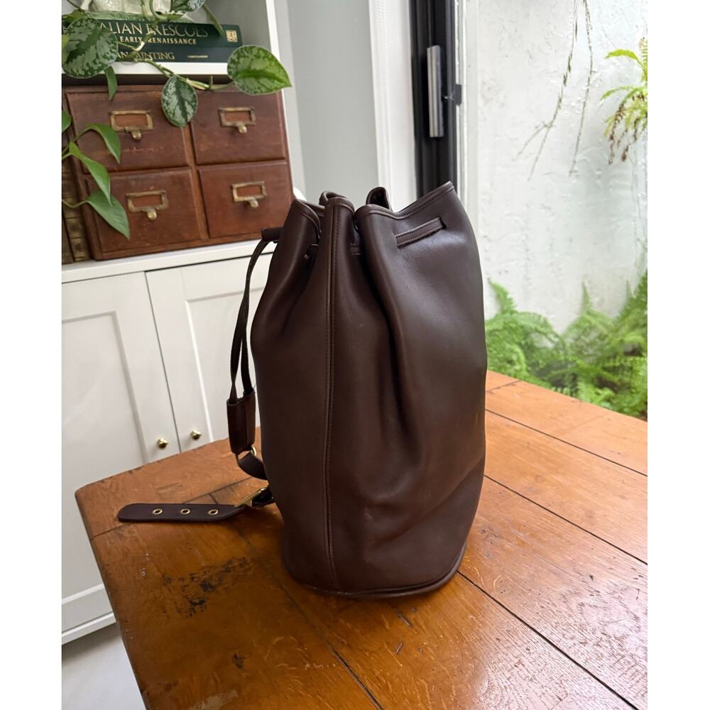 Vintage Coach #9929 The Sling Large Drawstring Bucket Bag | mahogany Dark Brown